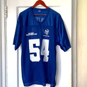 On Field NFL New York Giants colors jersey #54 Blue Men's Jersey Size XL